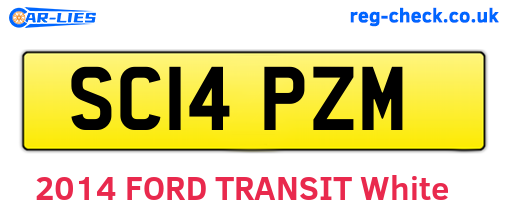 SC14PZM are the vehicle registration plates.