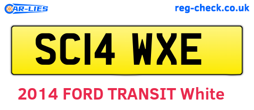 SC14WXE are the vehicle registration plates.
