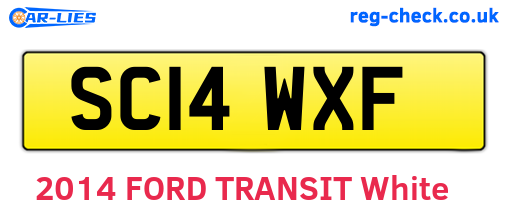SC14WXF are the vehicle registration plates.