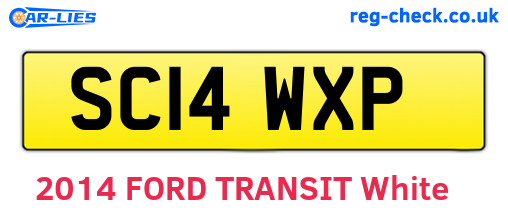 SC14WXP are the vehicle registration plates.