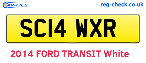SC14WXR are the vehicle registration plates.