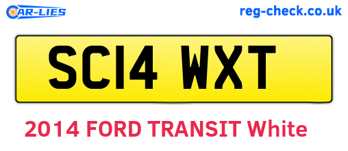 SC14WXT are the vehicle registration plates.