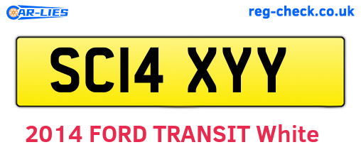 SC14XYY are the vehicle registration plates.