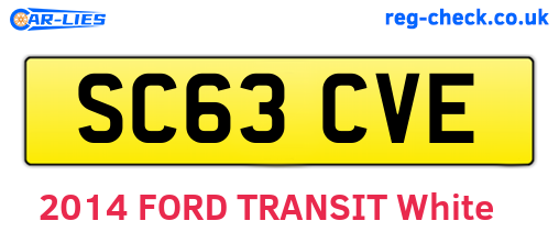 SC63CVE are the vehicle registration plates.
