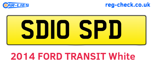 SD10SPD are the vehicle registration plates.