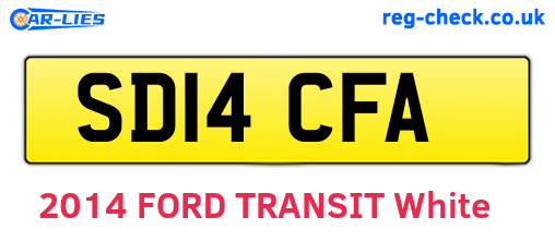 SD14CFA are the vehicle registration plates.
