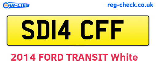 SD14CFF are the vehicle registration plates.