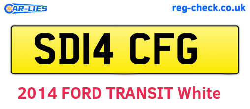 SD14CFG are the vehicle registration plates.