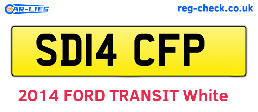 SD14CFP are the vehicle registration plates.