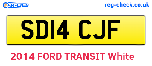 SD14CJF are the vehicle registration plates.