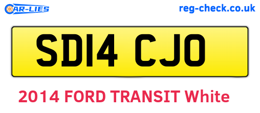 SD14CJO are the vehicle registration plates.
