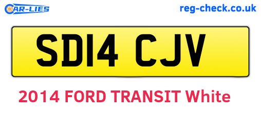 SD14CJV are the vehicle registration plates.