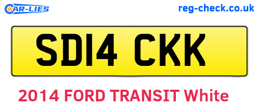 SD14CKK are the vehicle registration plates.