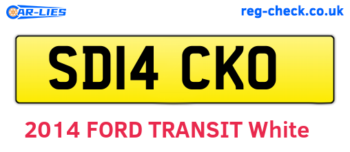 SD14CKO are the vehicle registration plates.