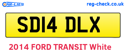 SD14DLX are the vehicle registration plates.