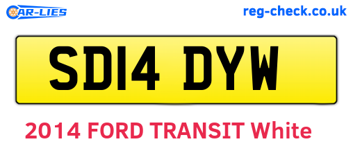 SD14DYW are the vehicle registration plates.