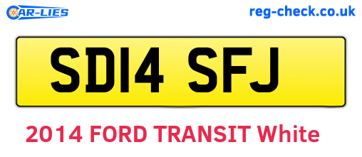 SD14SFJ are the vehicle registration plates.