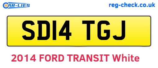 SD14TGJ are the vehicle registration plates.