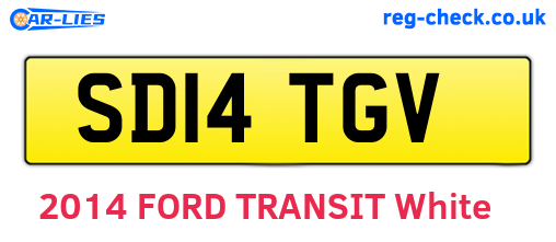 SD14TGV are the vehicle registration plates.
