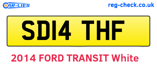 SD14THF are the vehicle registration plates.