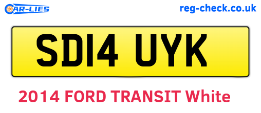 SD14UYK are the vehicle registration plates.