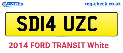 SD14UZC are the vehicle registration plates.