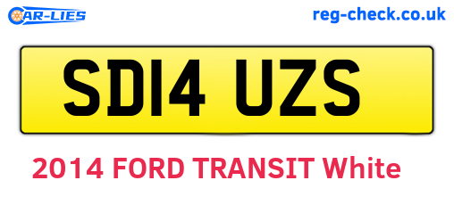 SD14UZS are the vehicle registration plates.