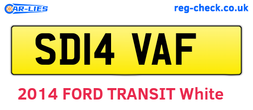 SD14VAF are the vehicle registration plates.