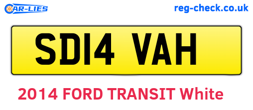 SD14VAH are the vehicle registration plates.