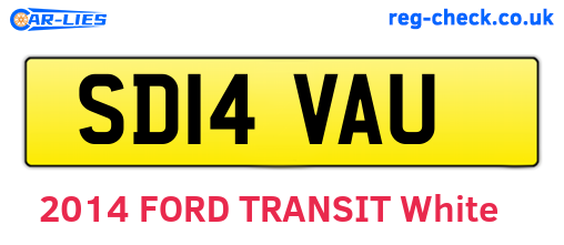 SD14VAU are the vehicle registration plates.