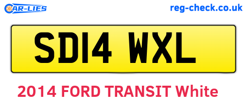 SD14WXL are the vehicle registration plates.