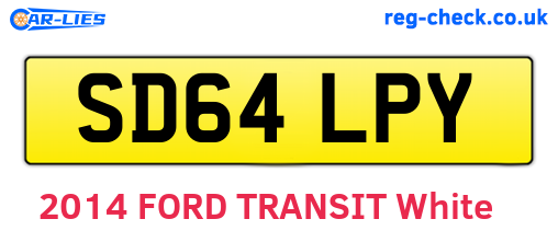 SD64LPY are the vehicle registration plates.