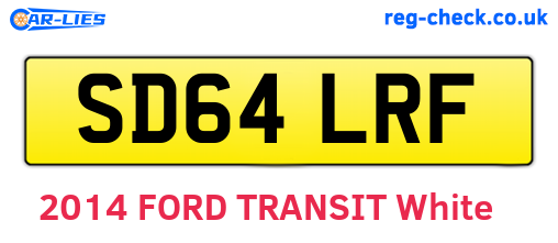 SD64LRF are the vehicle registration plates.