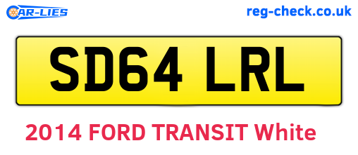 SD64LRL are the vehicle registration plates.
