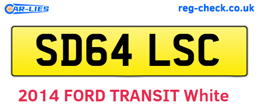 SD64LSC are the vehicle registration plates.
