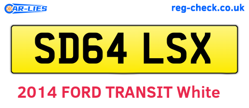 SD64LSX are the vehicle registration plates.