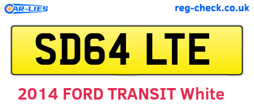 SD64LTE are the vehicle registration plates.