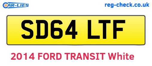SD64LTF are the vehicle registration plates.