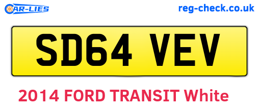 SD64VEV are the vehicle registration plates.