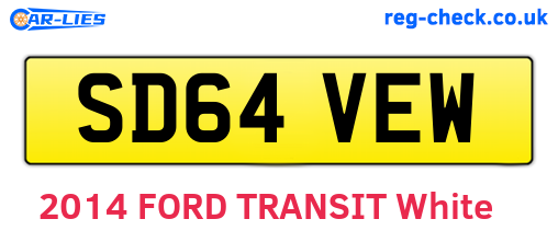SD64VEW are the vehicle registration plates.