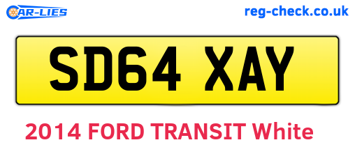 SD64XAY are the vehicle registration plates.