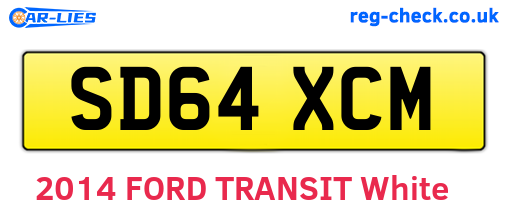 SD64XCM are the vehicle registration plates.
