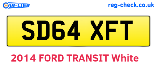 SD64XFT are the vehicle registration plates.