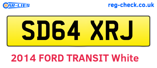 SD64XRJ are the vehicle registration plates.