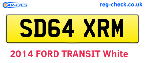SD64XRM are the vehicle registration plates.