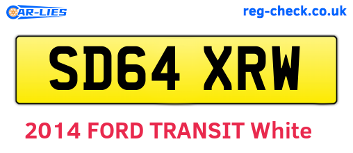 SD64XRW are the vehicle registration plates.