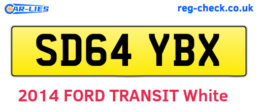 SD64YBX are the vehicle registration plates.
