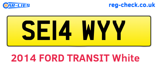 SE14WYY are the vehicle registration plates.