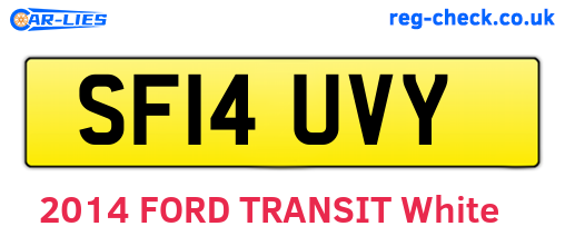 SF14UVY are the vehicle registration plates.