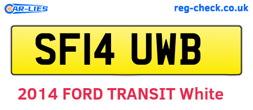 SF14UWB are the vehicle registration plates.